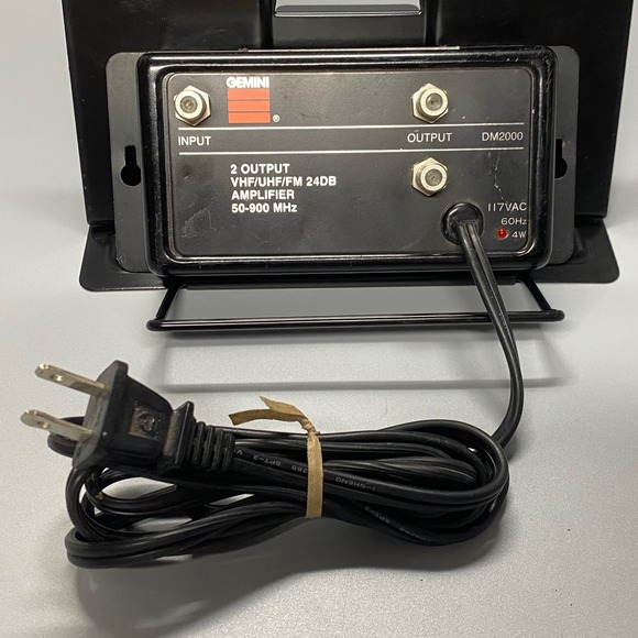 Gemini Other - Gemini Signal Amplifier OS Black Excellent DM2000 VHF UHF FM 24dB 2-Output